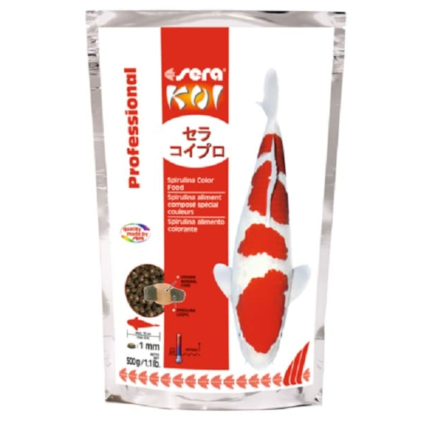 SERA 106660 KOI Professional Spirulina Color Food - Kerti tó haleledel 1000ml (500g)-0